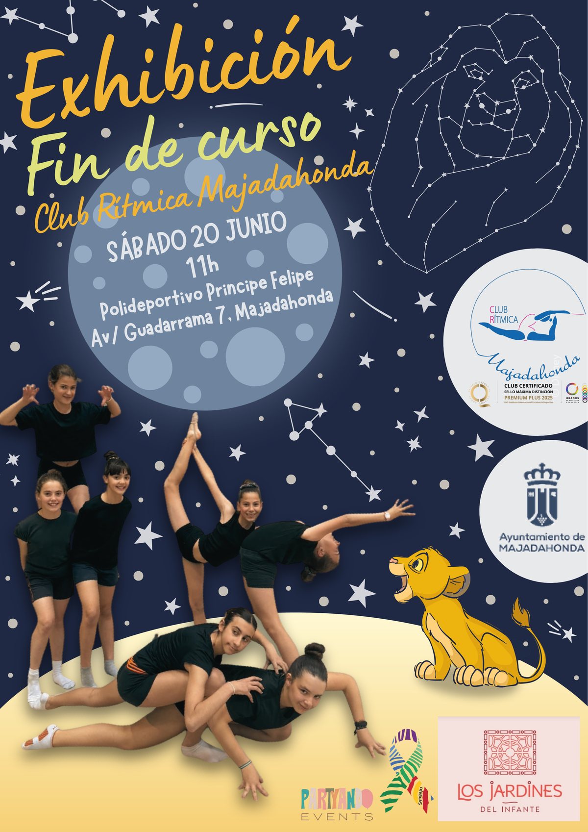Cartel de la exhibición de fin de curso del club en el Príncipe Felipe, 20 de junio