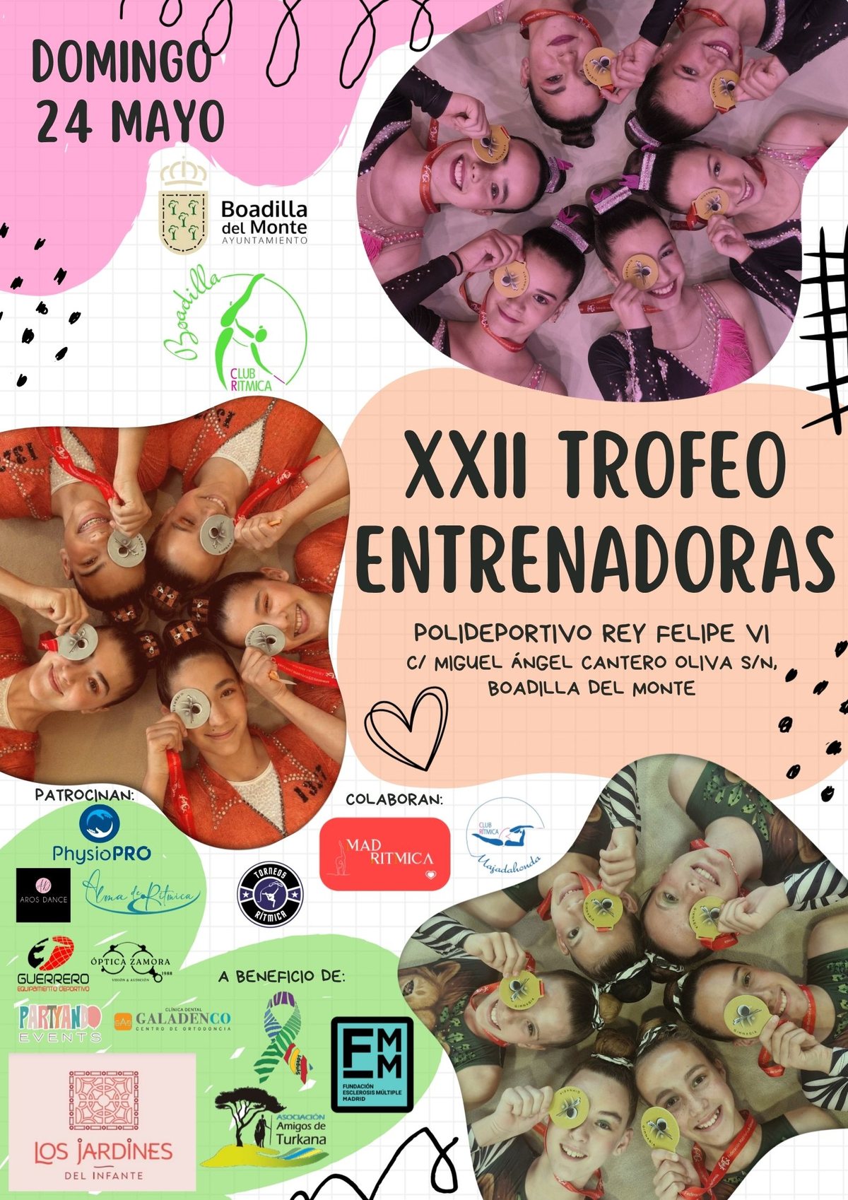 Cartel del XXII Trofeo Entrenadoras, organizado por los dos clubes hermanos