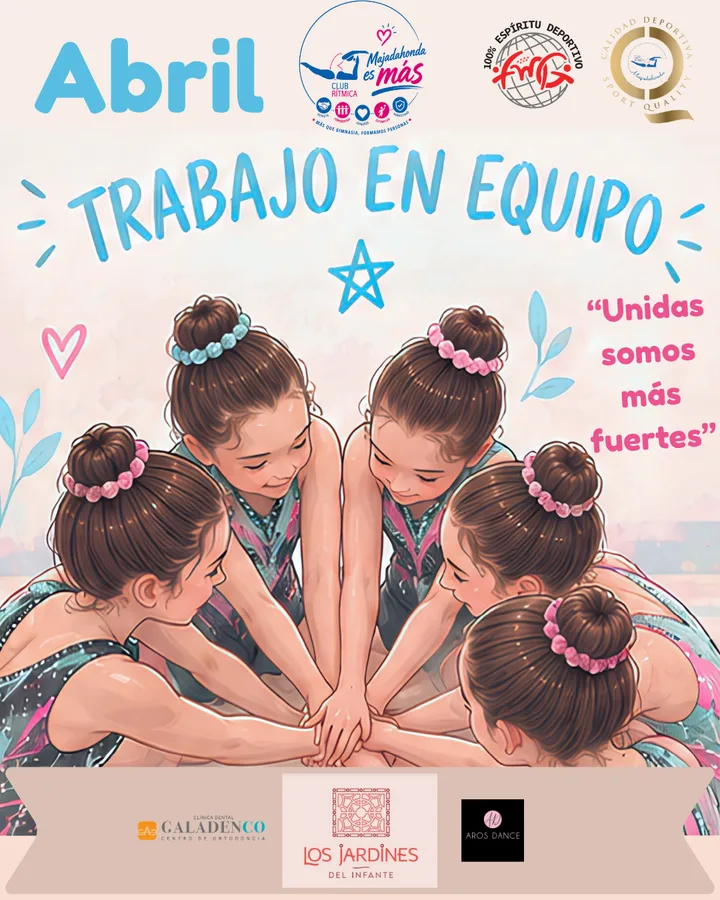 Cartel del valor de abril: Trabajo en equipo